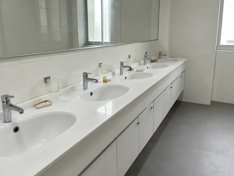 Clean office washroom