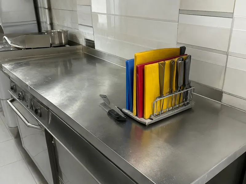 Prep station after a deep clean